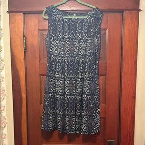 Gabby Skye Navy Patterned Mini Dress